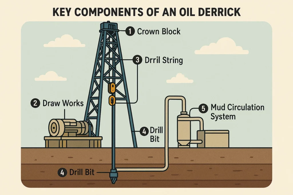 Key Components of an Oil Derrick