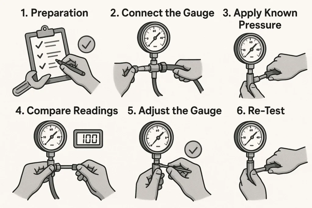 how to calibrate pressure gauge step by step guide