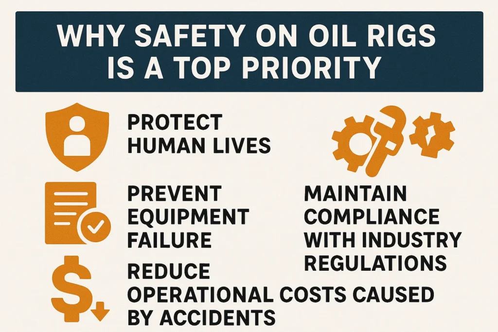 Safety precautions on oil rigs