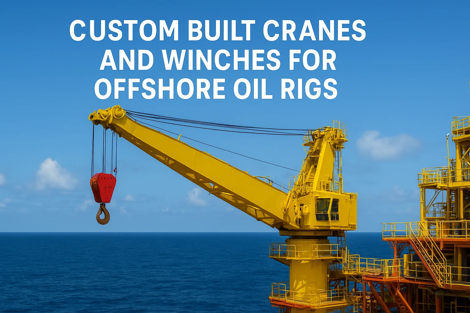 Custom Built Cranes and Winches for Offshore Oil Rigs