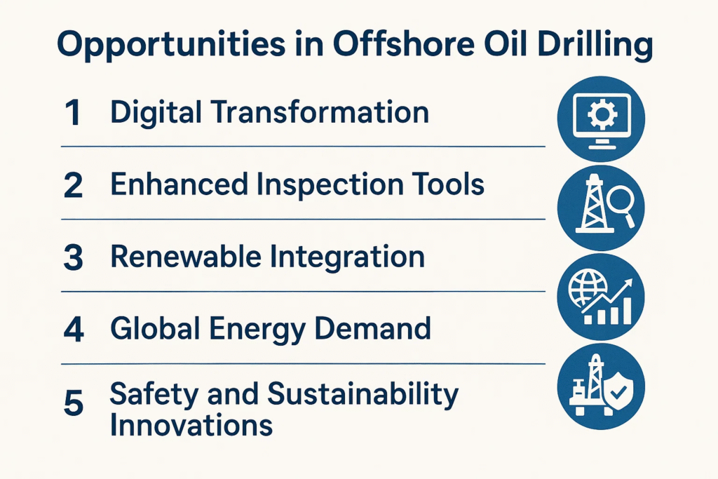infographic explain Opportunities in Offshore Oil Drilling
