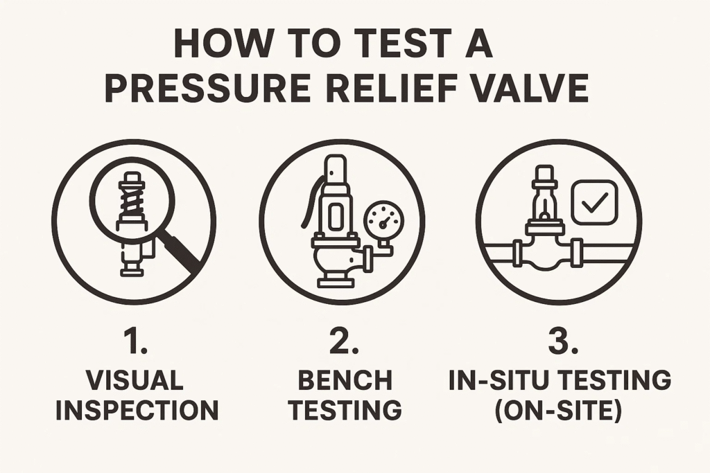 infographic Explaining How to Test a Pressure Relief Valve 