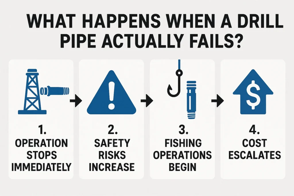visual representation of What Happens When a Drill Pipe Actually Fails?