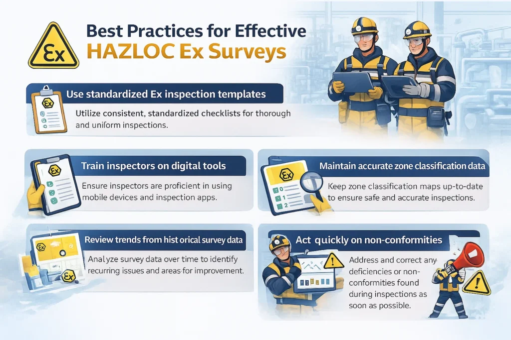 visual representation
Best Practices for Effective HAZLOC Ex Surveys