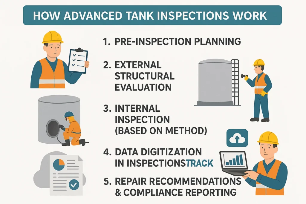 visual representation of How Advanced Tank Inspections Work
