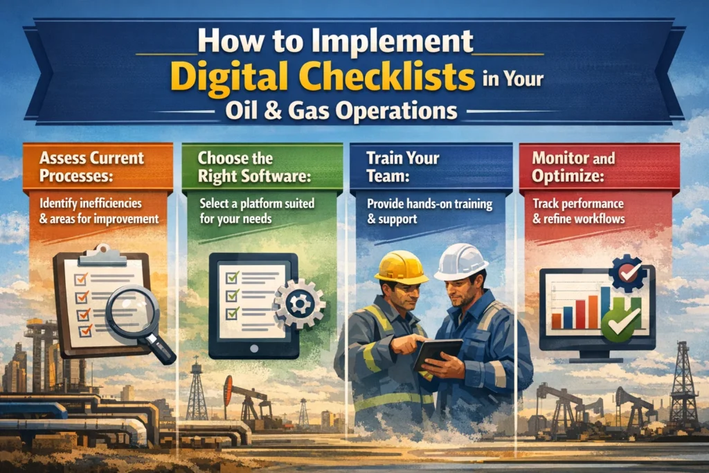 visual representation of How to Implement Digital Checklists in Your Oil & Gas Operations