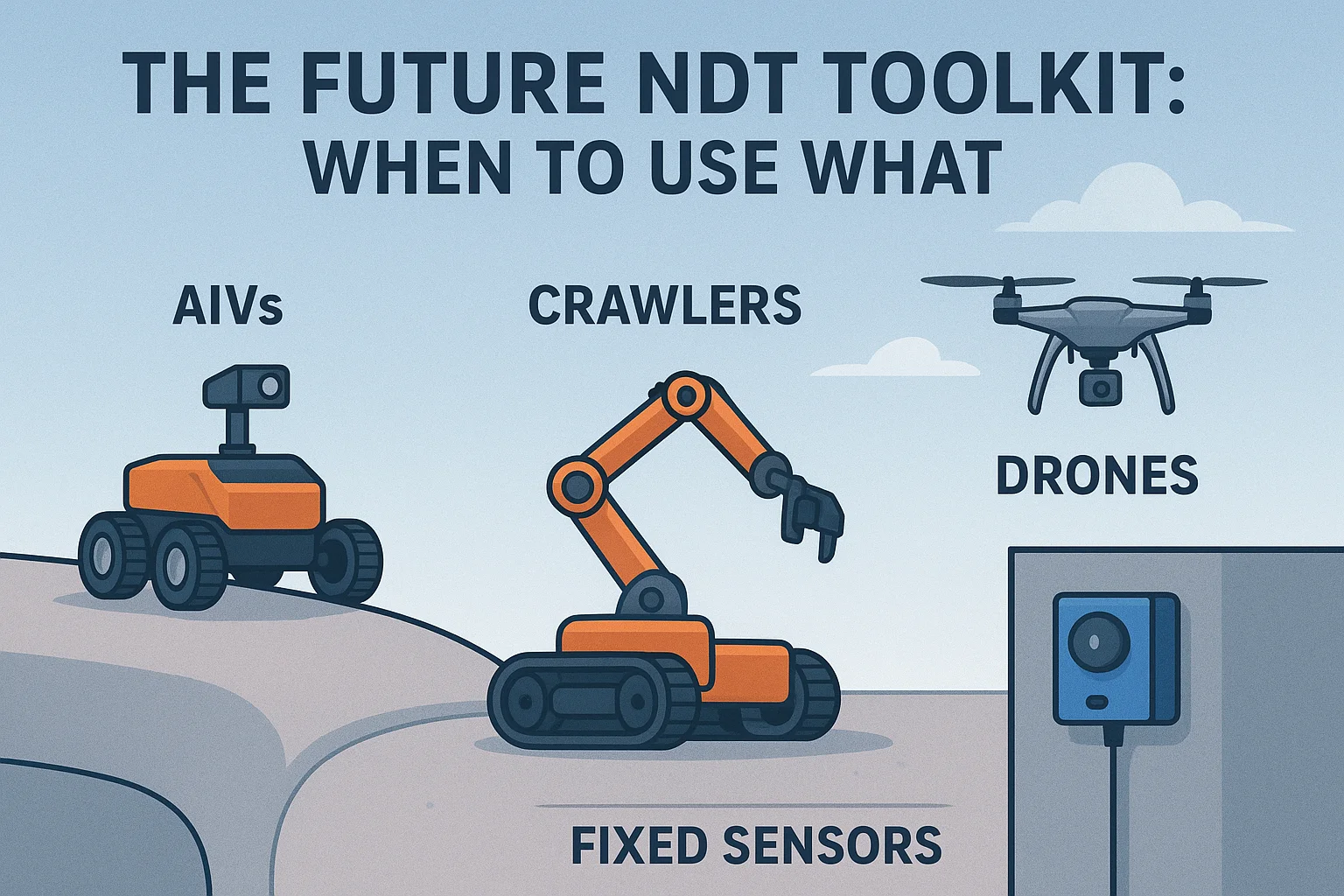 The Future NDT Toolkit: When to Use What (AIVs, Crawlers, Drones & Fixed Sensors)