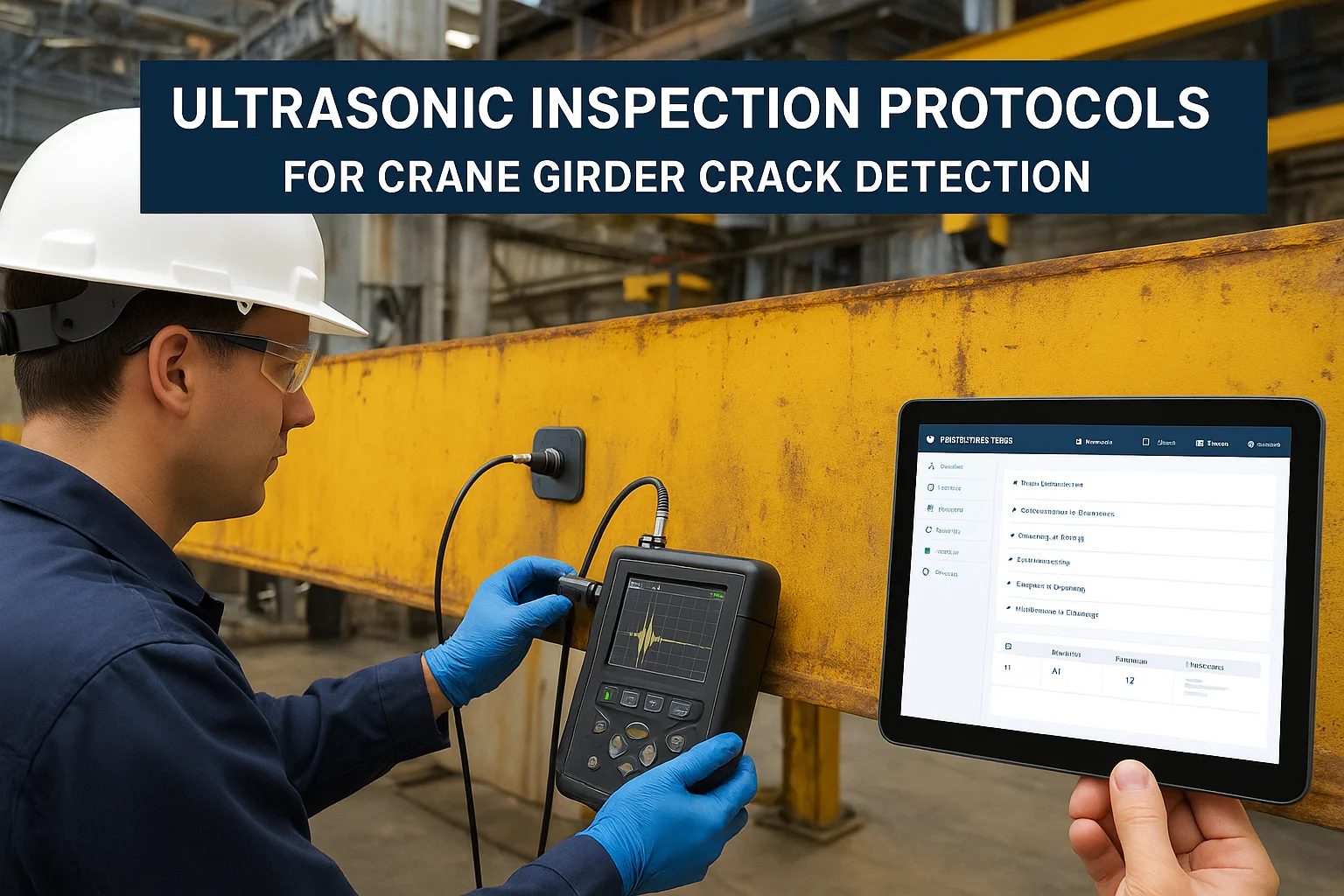 Ultrasonic Inspection Protocols for Crane Girder Crack Detection