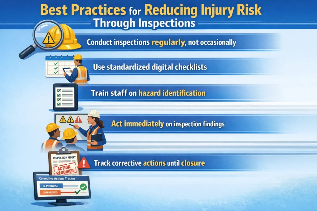visual representation of Best Practices for Reducing Injury Risk Through Inspections