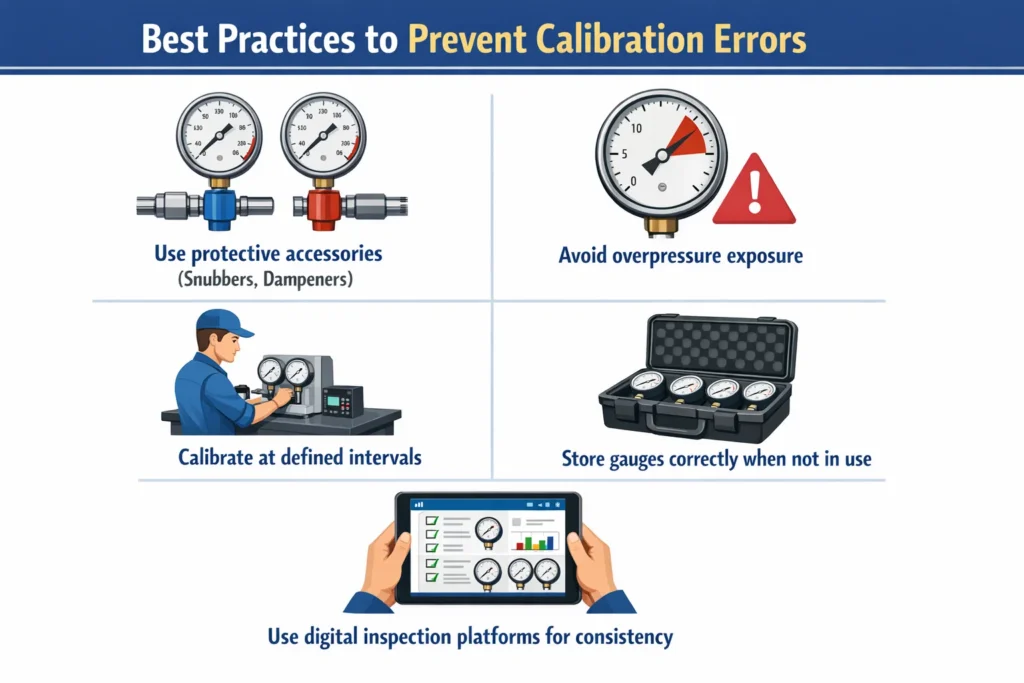 visual representation of Best Practices to Prevent Calibration Errors