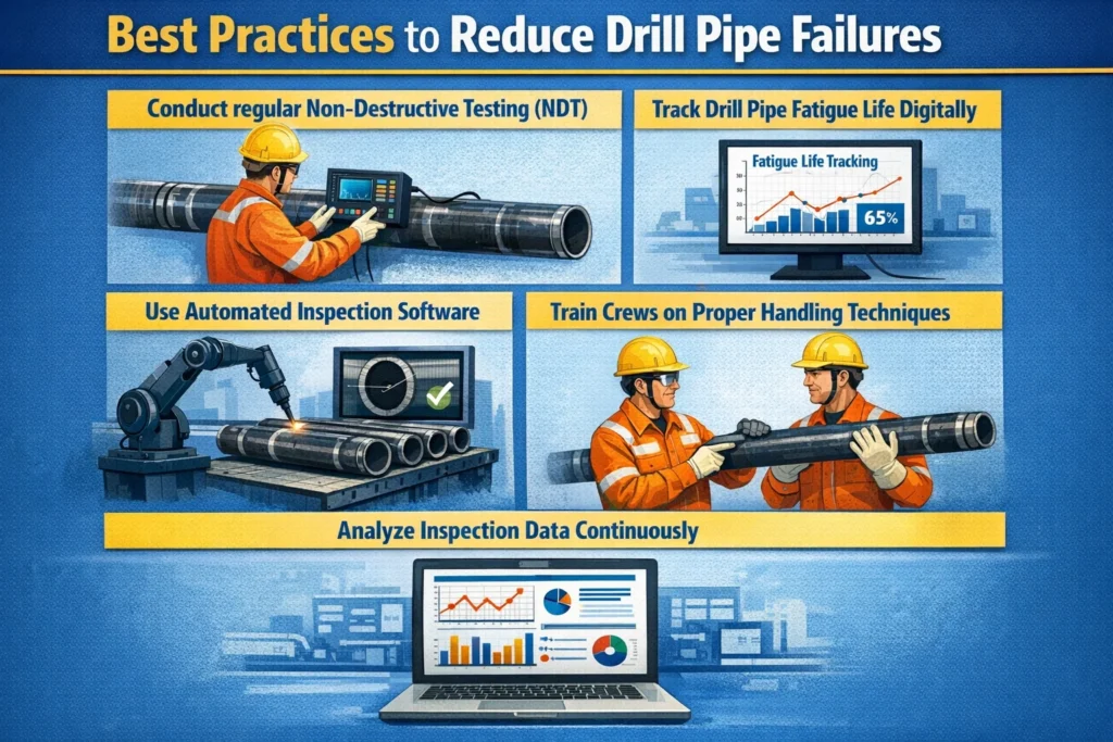 visual representation of Best Practices to Reduce Drill Pipe Failures