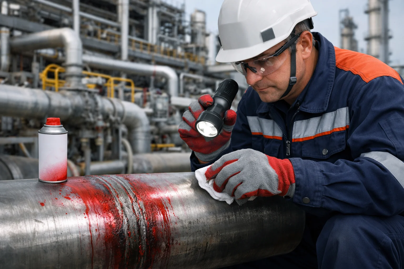 Dye Penetrant Inspection in Oil and Gas: Ensuring Surface Defect Detection & Asset Integrity
