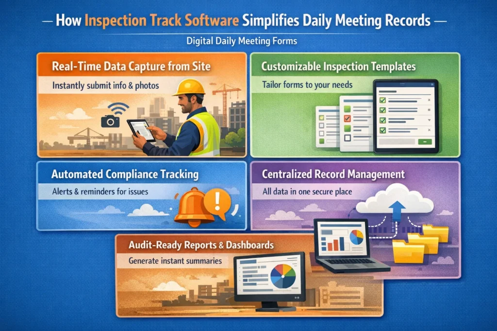visual representation of How Inspection Track Software Simplifies Daily Meeting Records