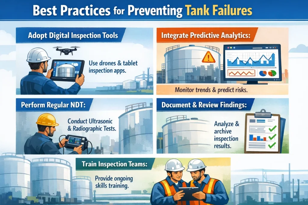 visual representation of Best Practices for Preventing Tank Failures