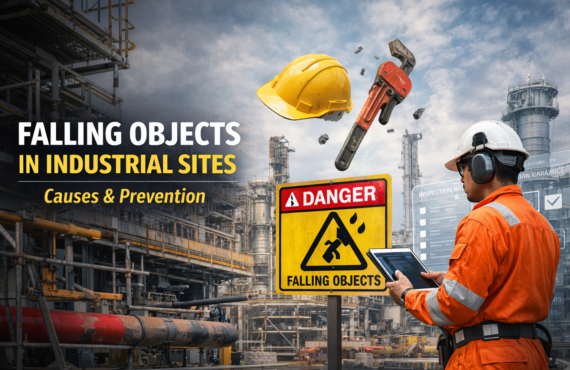 What is the Most Common Cause of Falling Objects in Industrial Sites?
