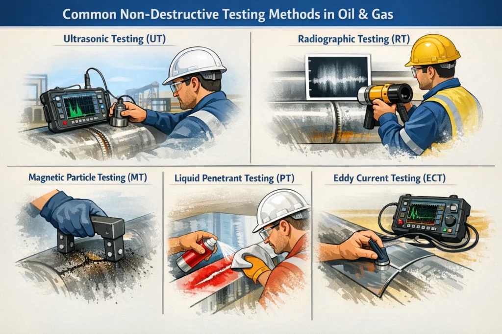 Common Non-Destructive Testing Methods in Oil & Gas: