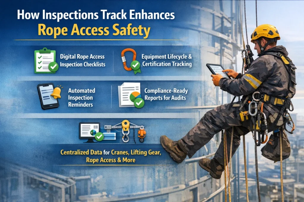 visual representation of How Inspections Track Enhances Rope Access Safety