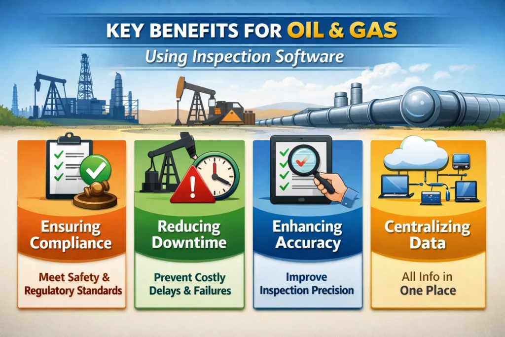 visual representation of Key Benefits for Oil & Gas