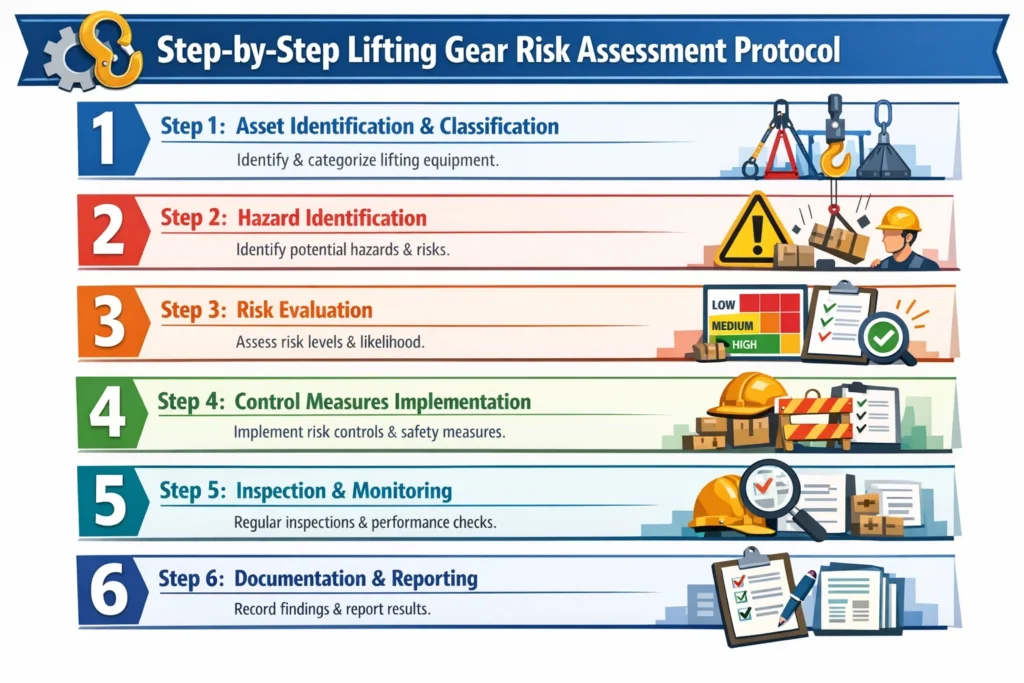 visual representation of Step-by-Step Lifting Gear Risk Assessment Protocol