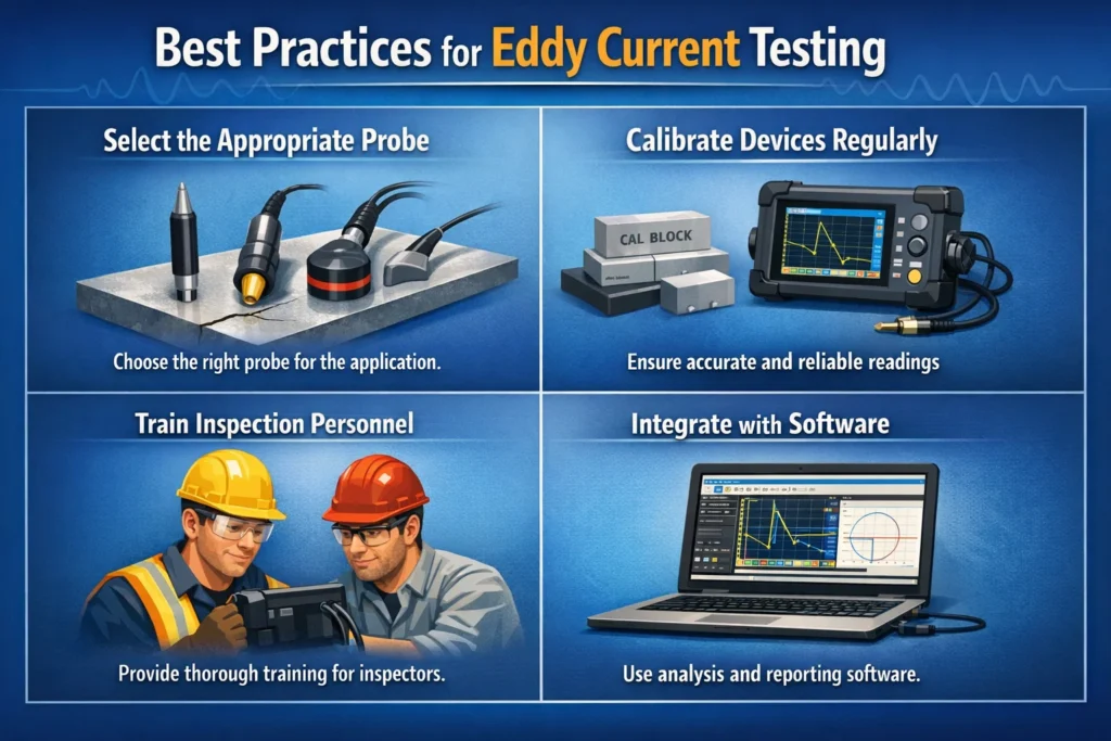 visual representation of Best Practices for Eddy Current Testing