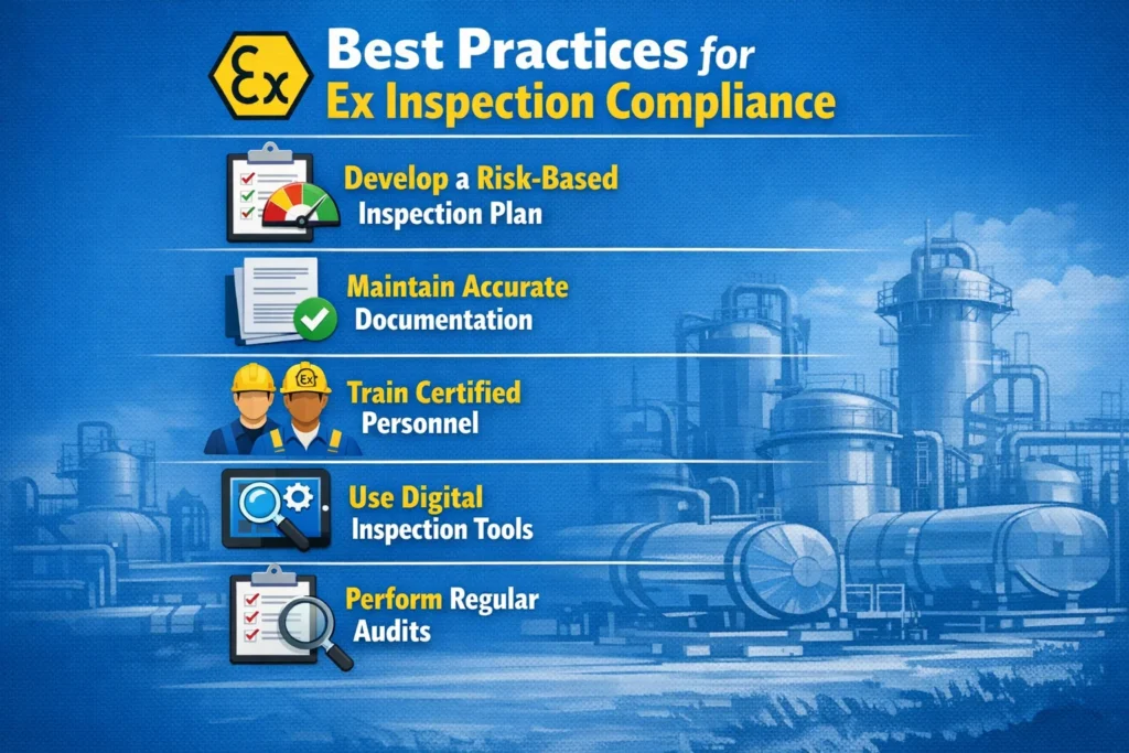 visual representation of Best Practices for Ex Inspection Compliance