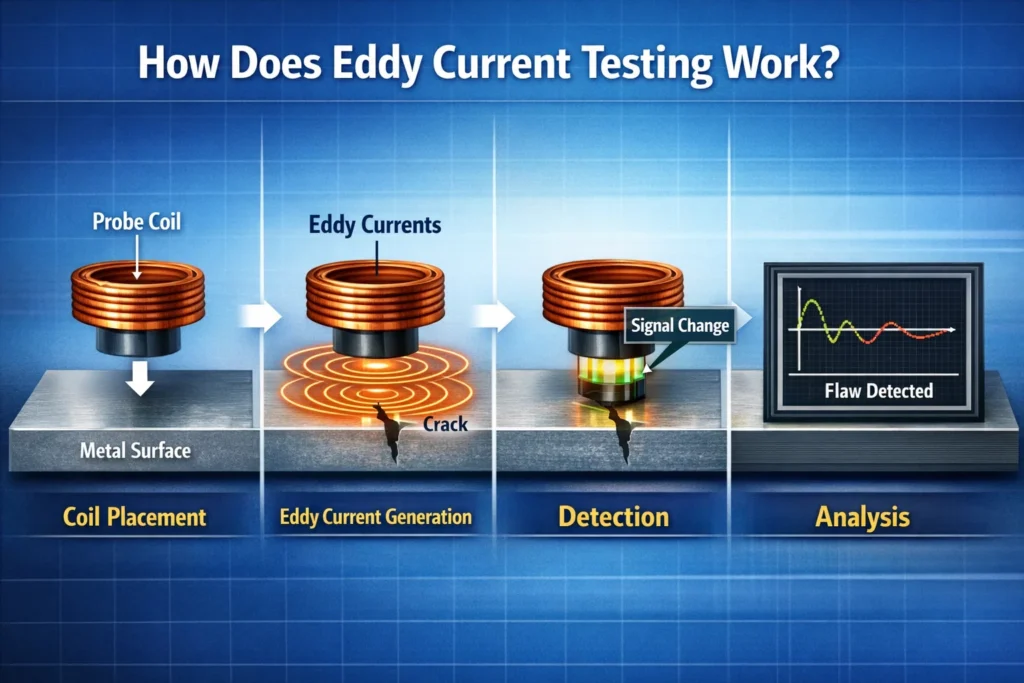 visual representation of How Does Eddy Current Testing Work?