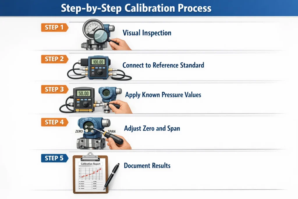 visual representation of Step-by-Step Calibration Process