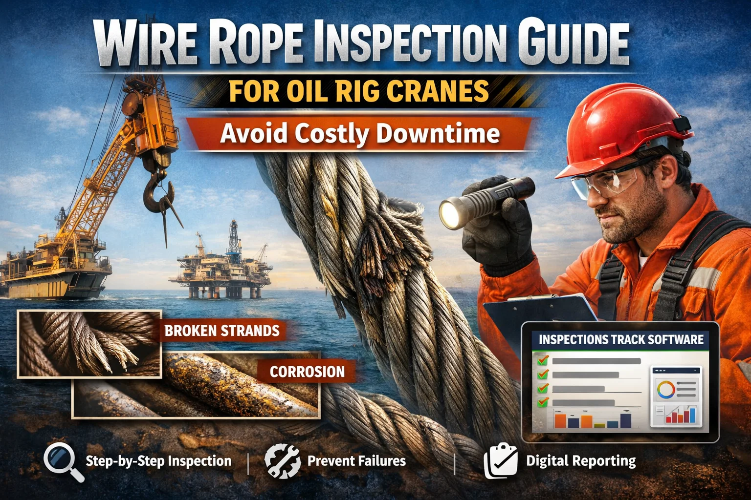 Step-by-Step Wire Rope Inspection Guide for Oil Rig Cranes – Avoid Costly Downtime