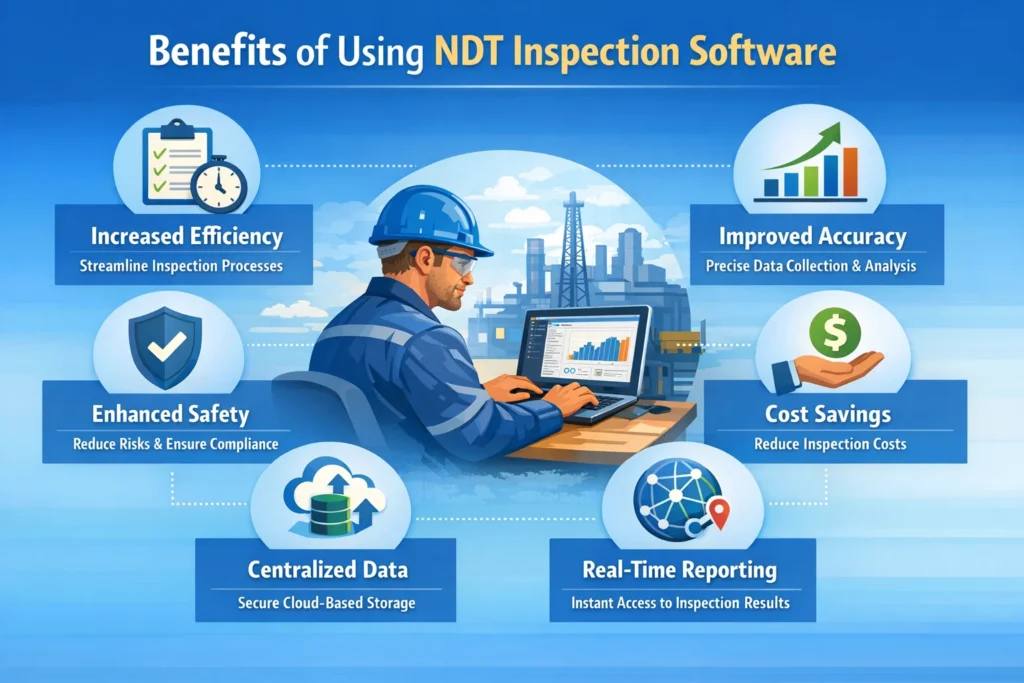 visual representation of Benefits of Using NDT Inspection Software