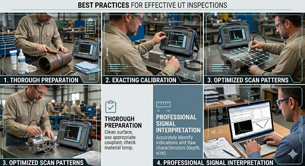  visual representation of Best Practices for Effective UT Inspections
