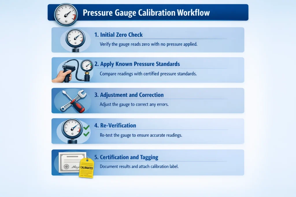 Pressure Gauge Calibration Workflow