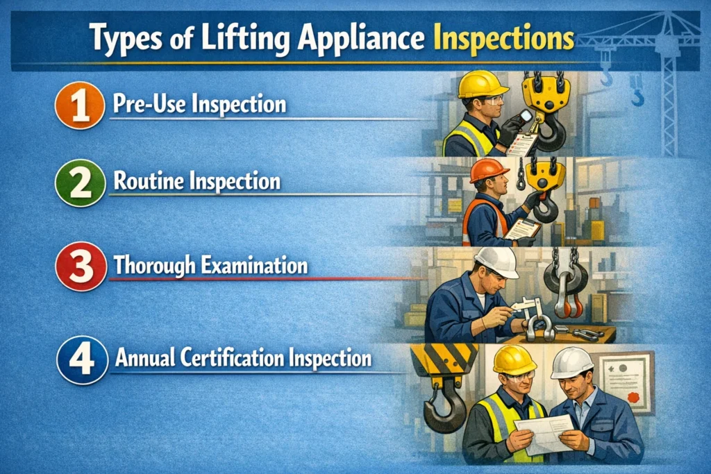 Types of Lifting Appliance Inspections