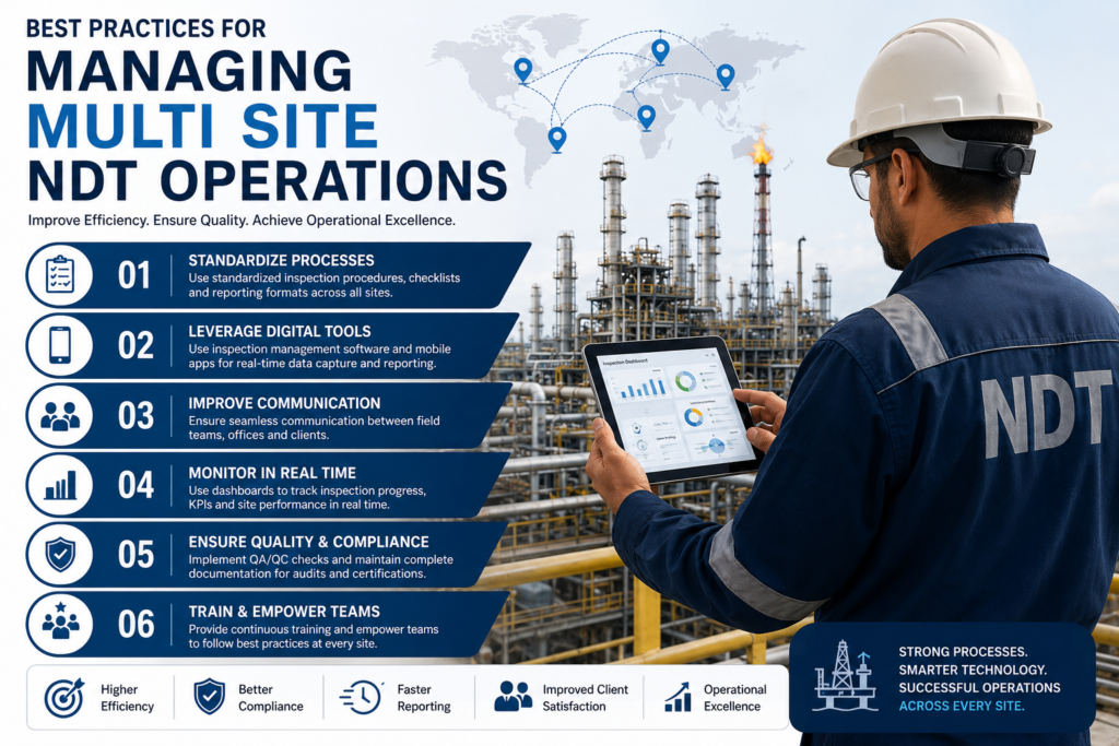 visual representation of Best Practices for Managing Multi Site NDT Operations