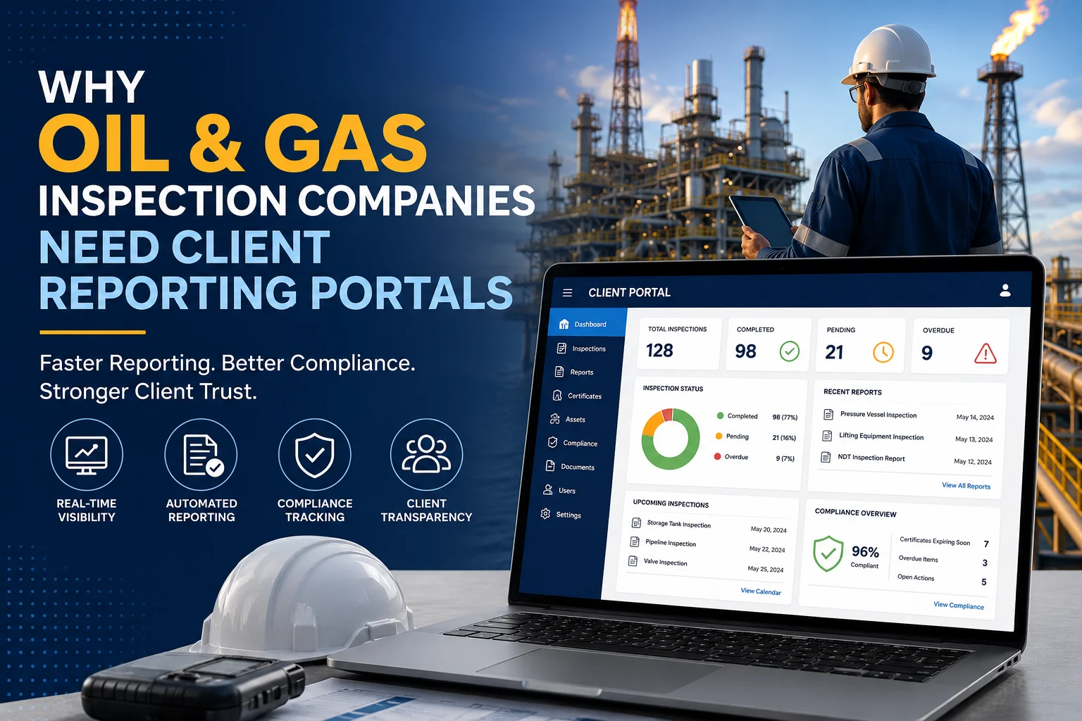 Why Oil & Gas Inspection Companies Need Client Reporting Portals