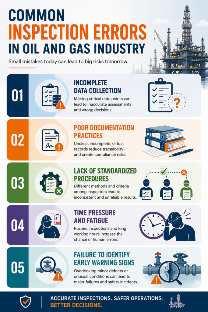 viusla representation of 
Common Inspection Errors in Oil and Gas Industry