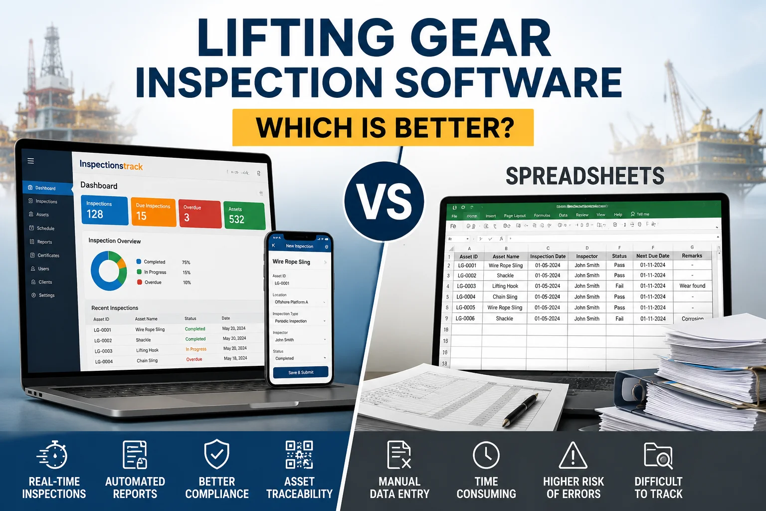 Lifting Gear Inspection Software vs Spreadsheets: Which Is Better?