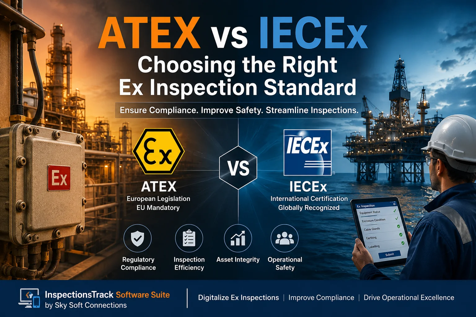 ATEX vs IECEx: Choosing the Right Ex Inspection Standard for Your Site