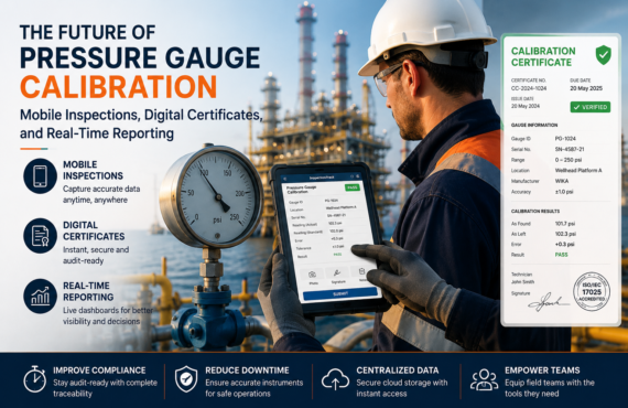 The Future of Pressure Gauge Calibration: Mobile Inspections, Digital Certificates, and Real-Time Reporting