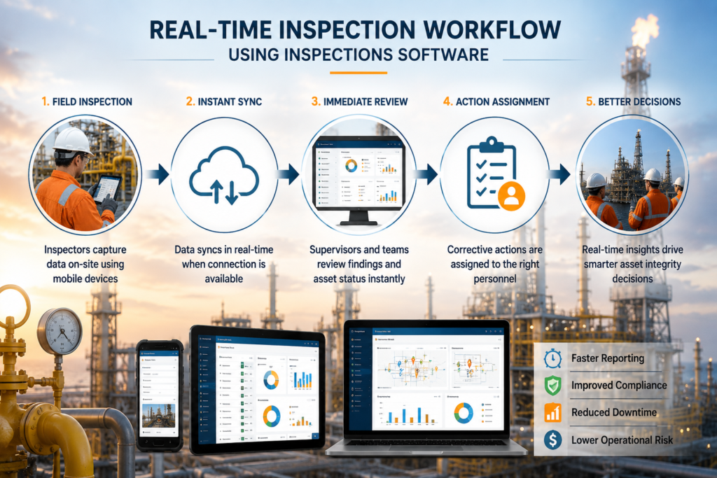 Real-Time Inspection Workflow Using Inspections software oil and gas
