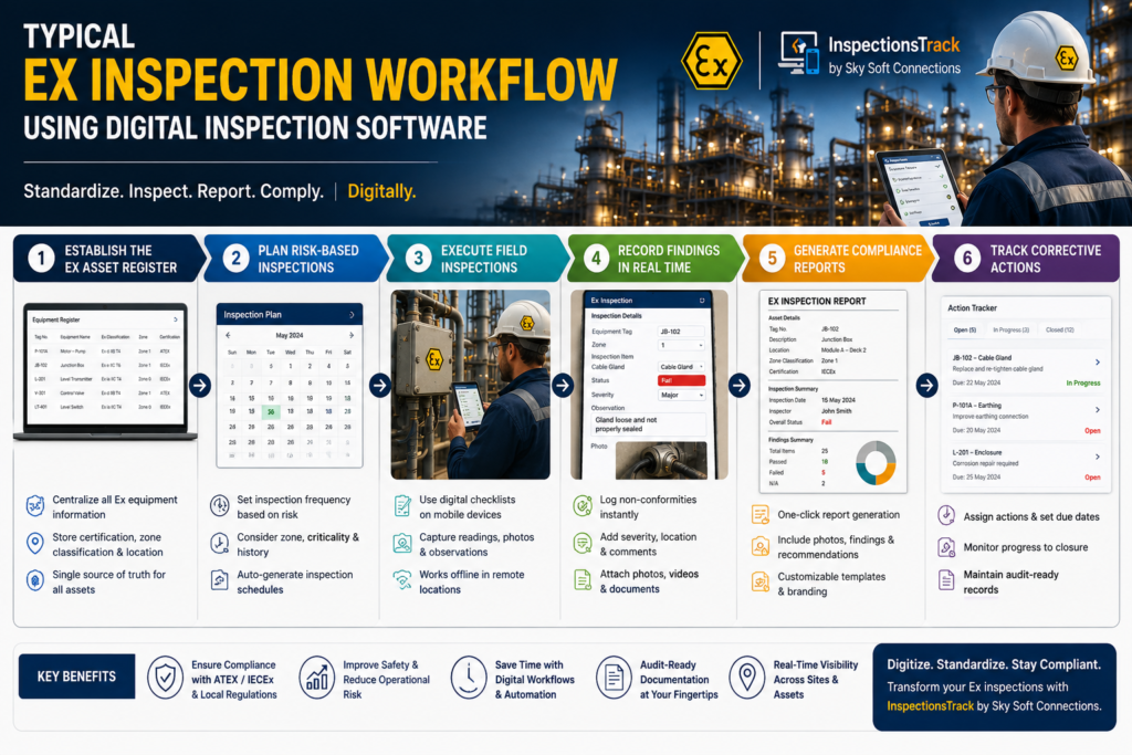 Typical Ex Inspection Workflow Using Digital Inspection Software