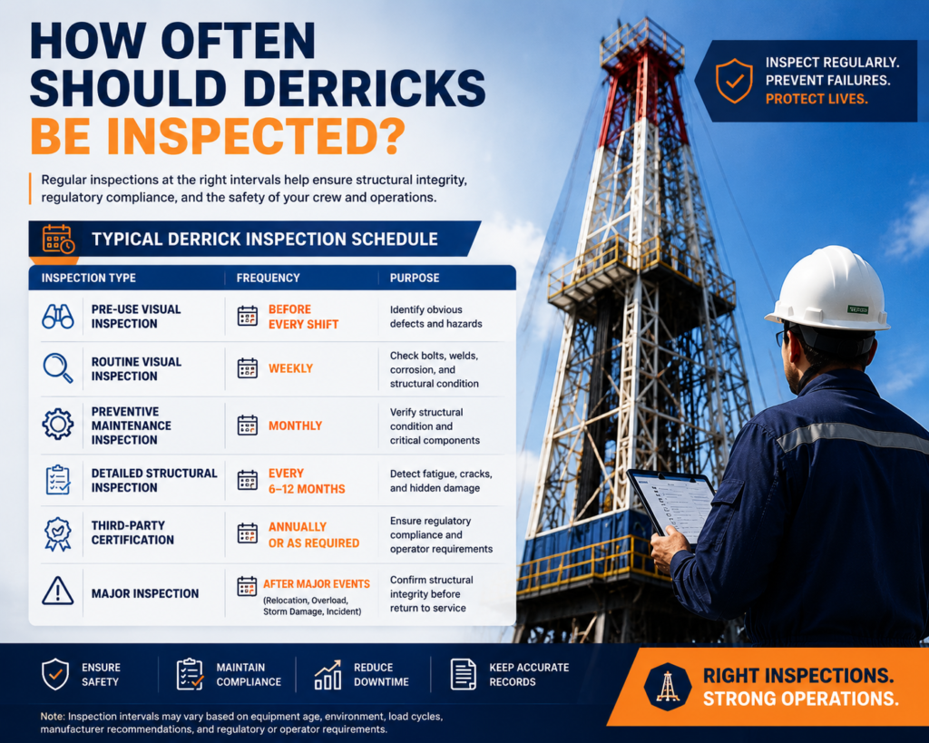 visual representation of How Often Should Derricks Be Inspected?