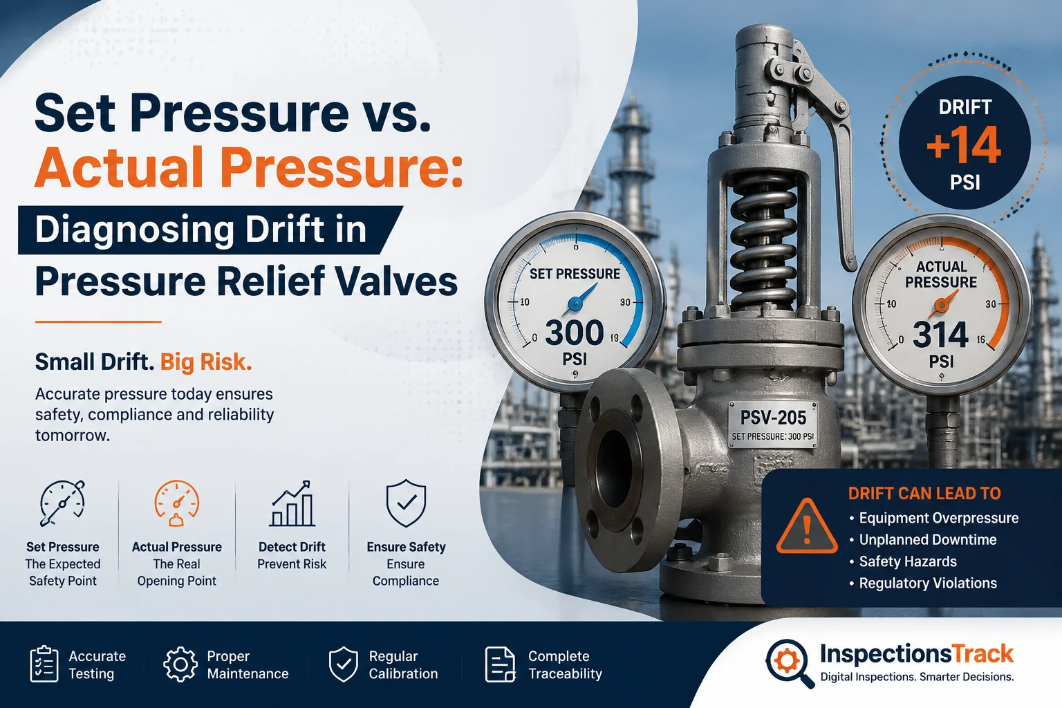 Set Pressure vs. Actual Pressure: Diagnosing Drift in Pressure Relief Valves