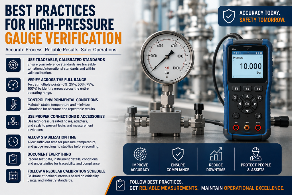 visual representation of Best Practices for High-Pressure Gauge Verification