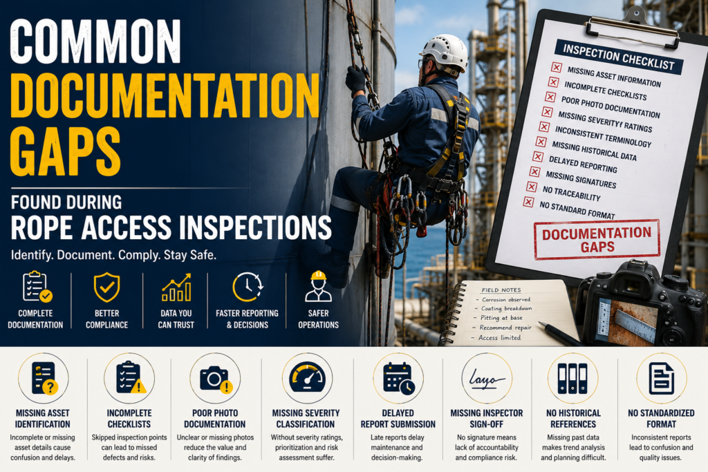 visual representation of Common Documentation Gaps Found During Rope Access Inspections