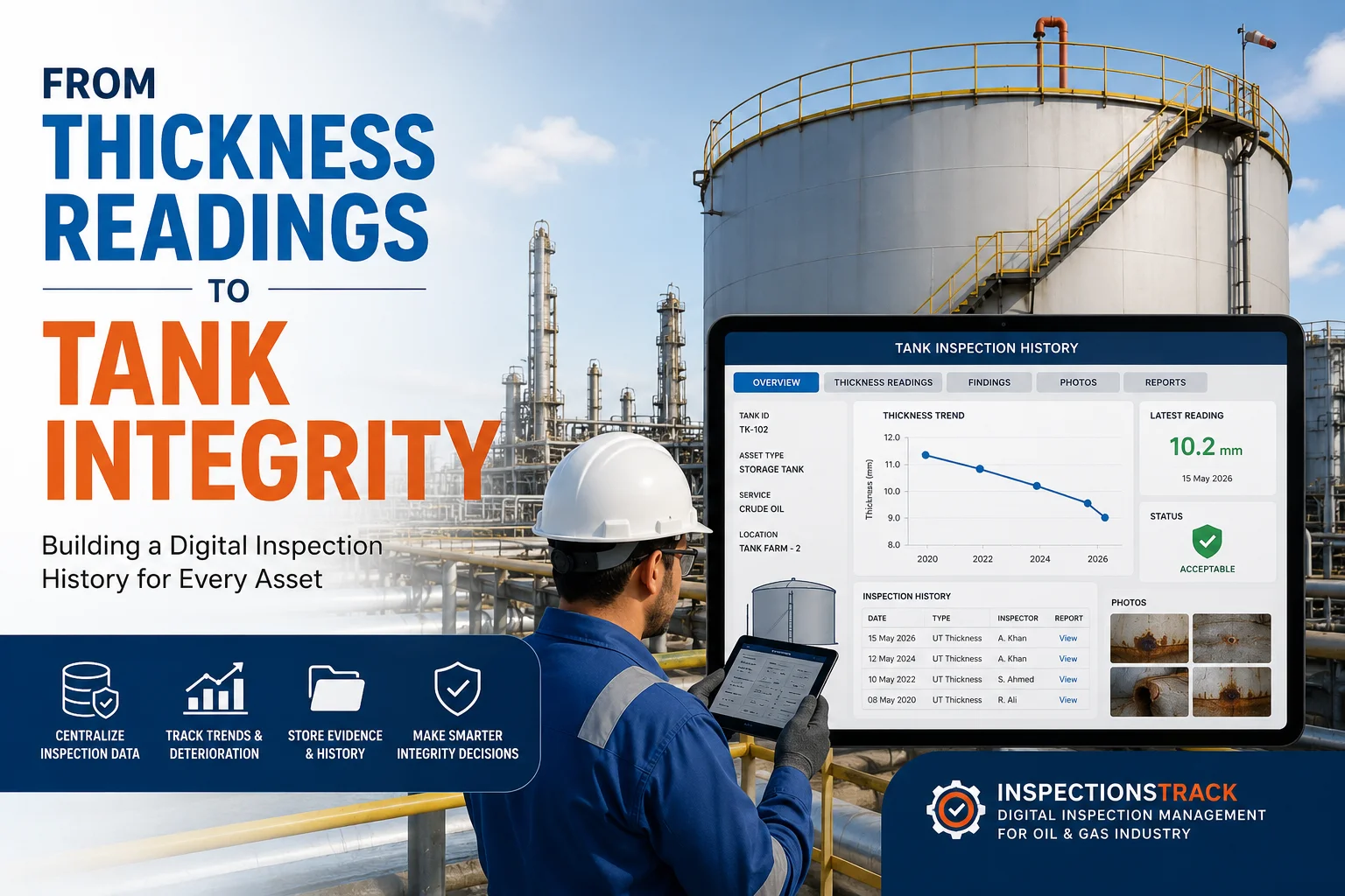 From Thickness Readings to Tank Integrity: Building a Digital Inspection History for Every Asset