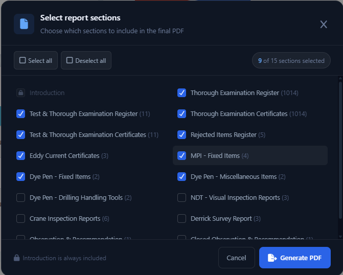 ss explaining choose between report to downloa a final report