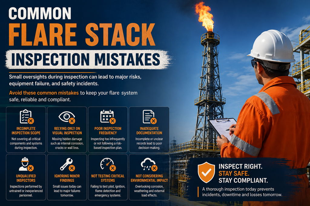 visual representation of Common Flare Stack Inspection Mistakes