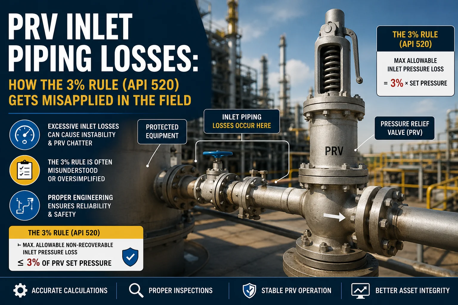 PRV Inlet Piping Losses: How the 3% Rule Gets Misapplied in the Field