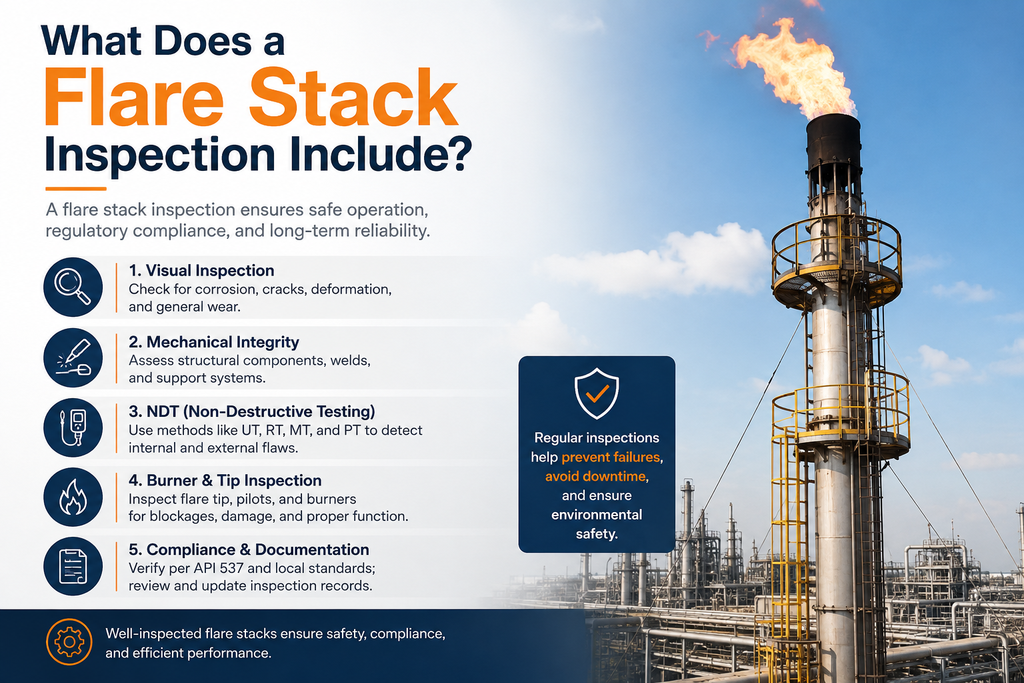 visual representation of What Does a Flare Stack Inspection Include?