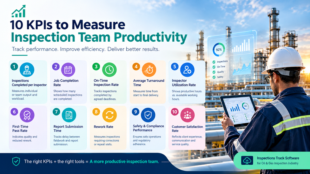 visual representation of 10 KPIs to Measure Inspection Team Productivity